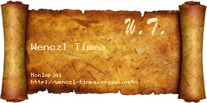 Wenczl Tímea névjegykártya