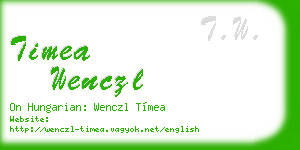 timea wenczl business card